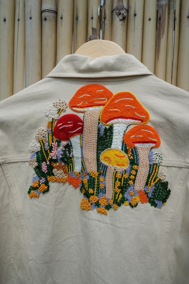 Mushroom Garden Beaded Jacket