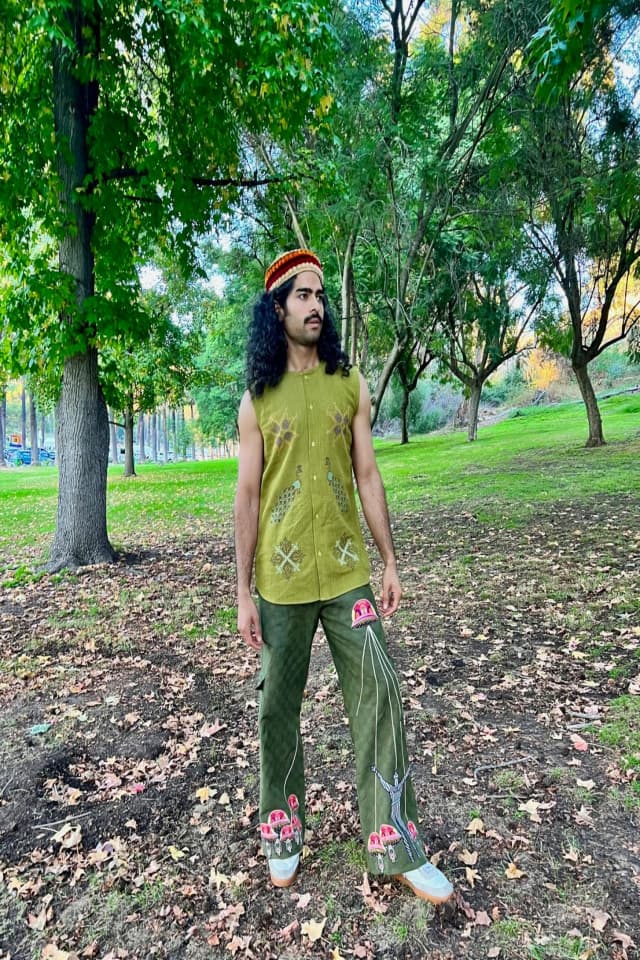 Emerald Peacock Kasuti Vest