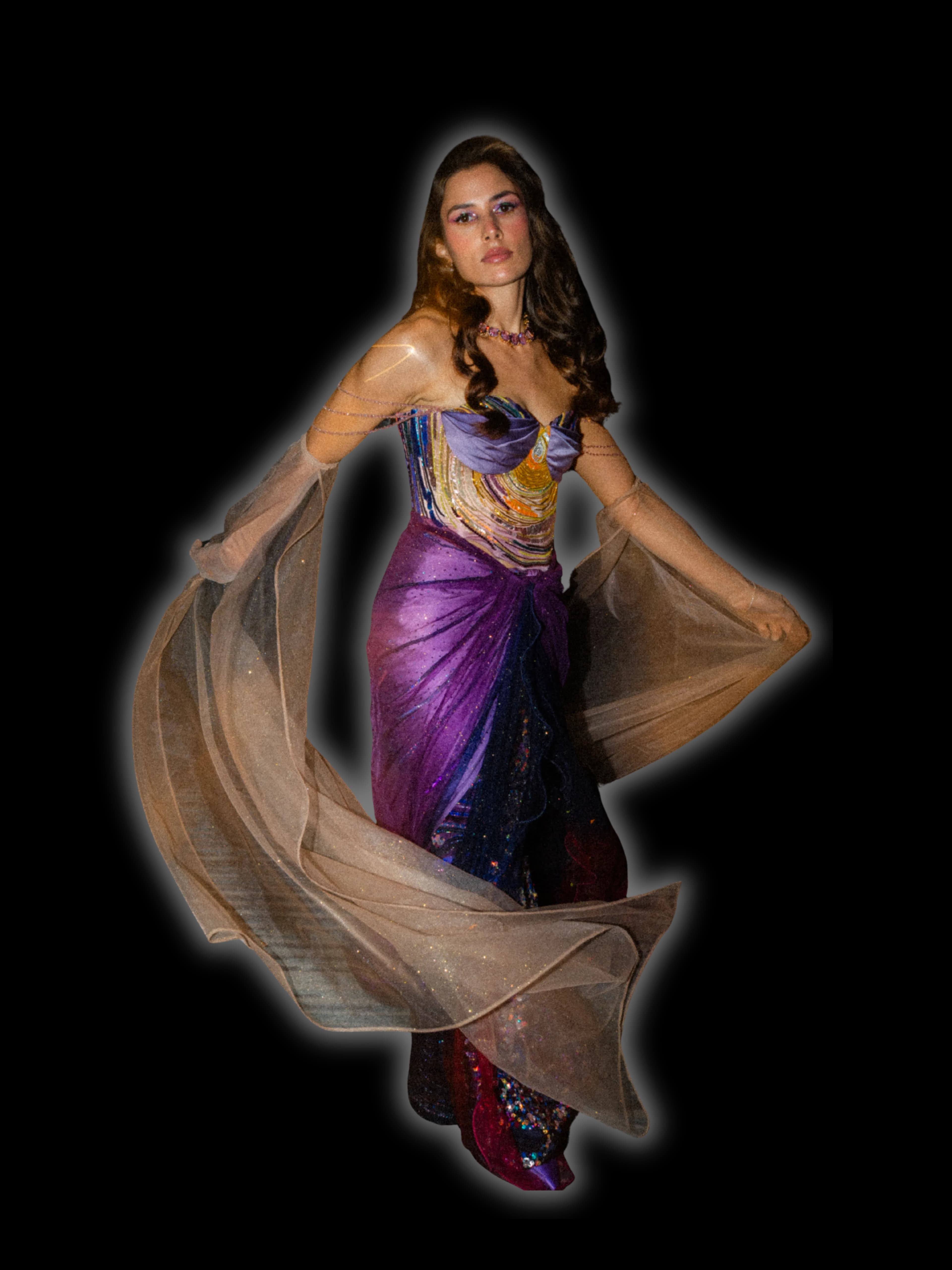 Clau's Sunset Reception Gown