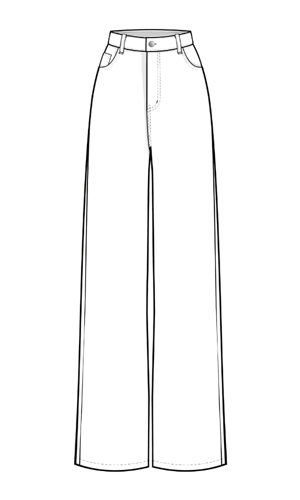 High Rise Straight Leg