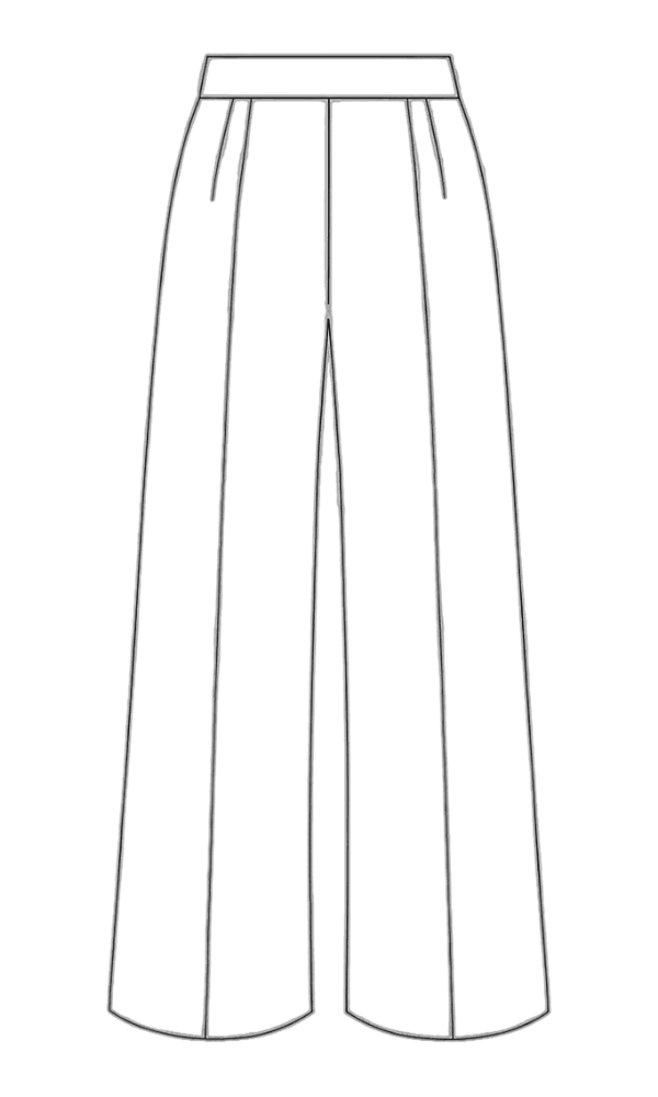Wide Leg Inverted Pleat