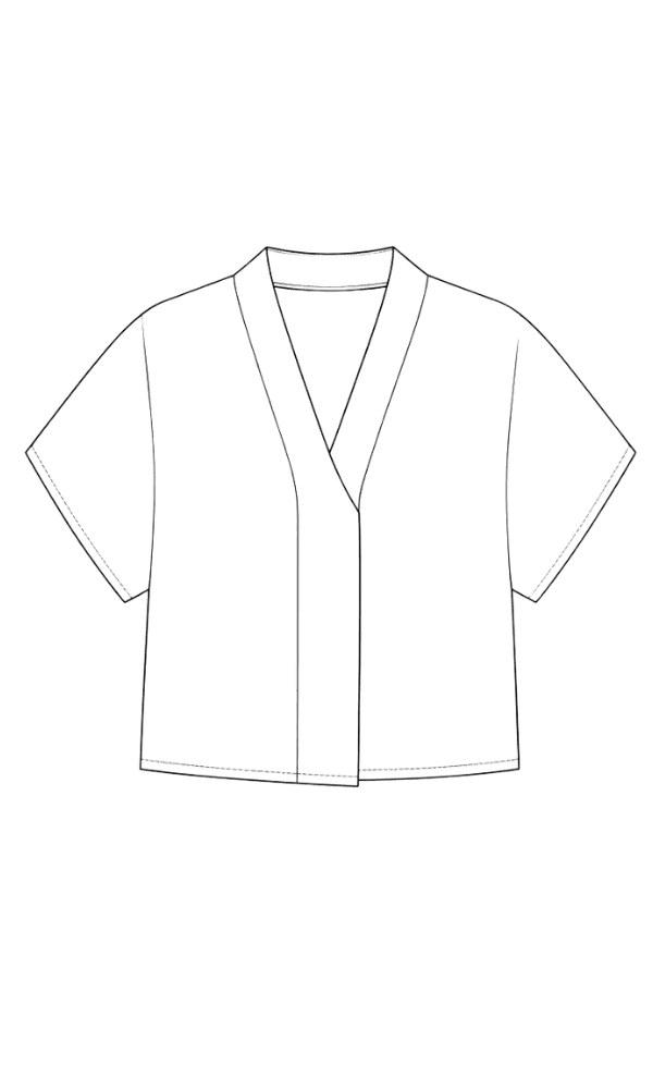 Crop V-neck shirt