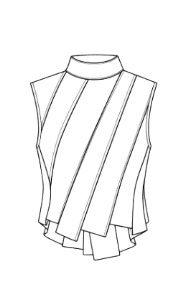 Shirt - Panelled Sleeveless